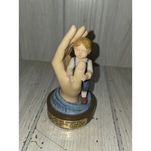 Vtg Protecting Hand Little Boy Will Not Forget How You Have Carved Isaiah 49:15